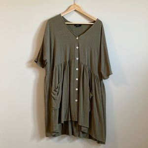 Finding July Rae Dress Size M Olive Green